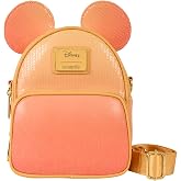 Loungefly Mickey Mouse Glitter Sequin Convertible Mini Backpack &amp; Crossbody Bag