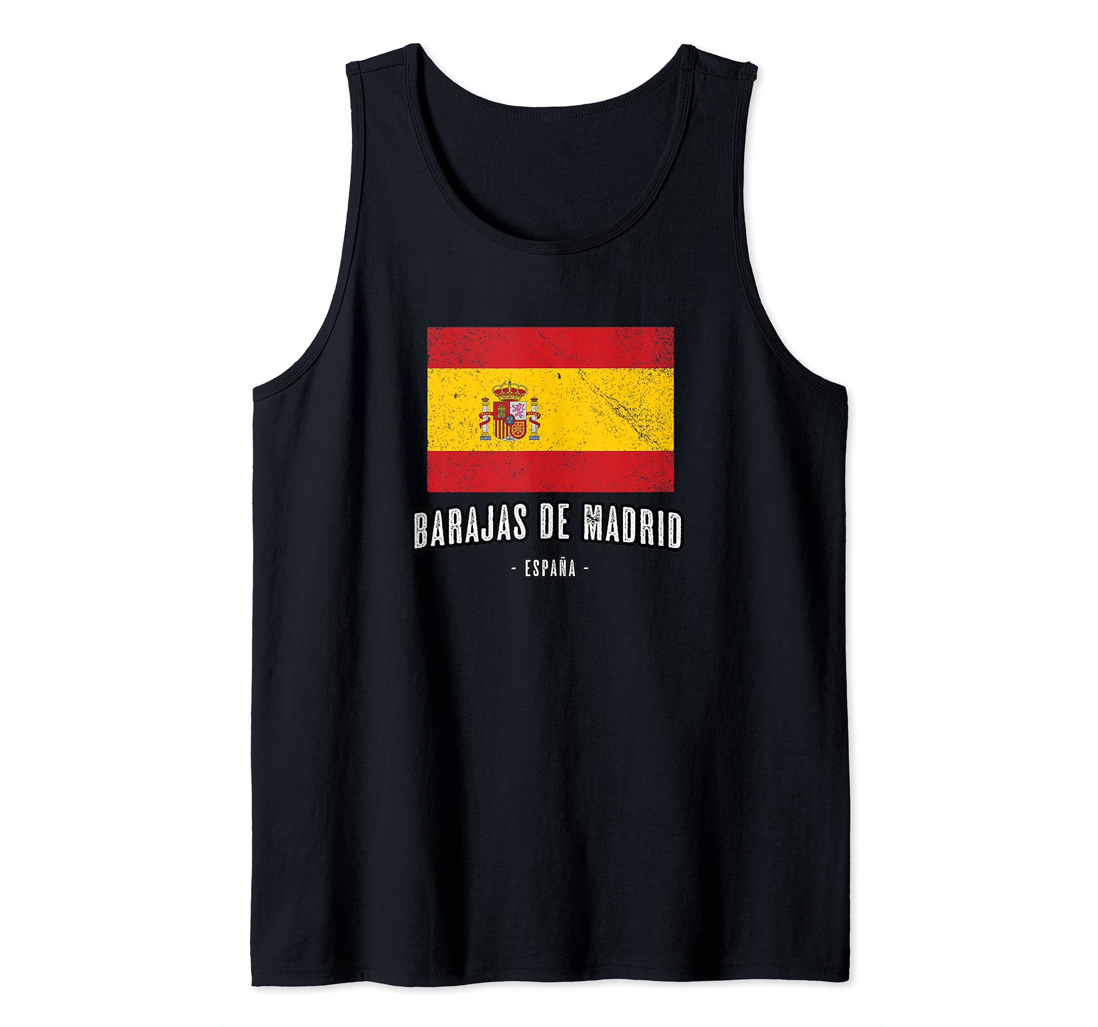 Barajas de Madrid Spain | ES Flag, City Top - Bandera Ropa - Tank Top