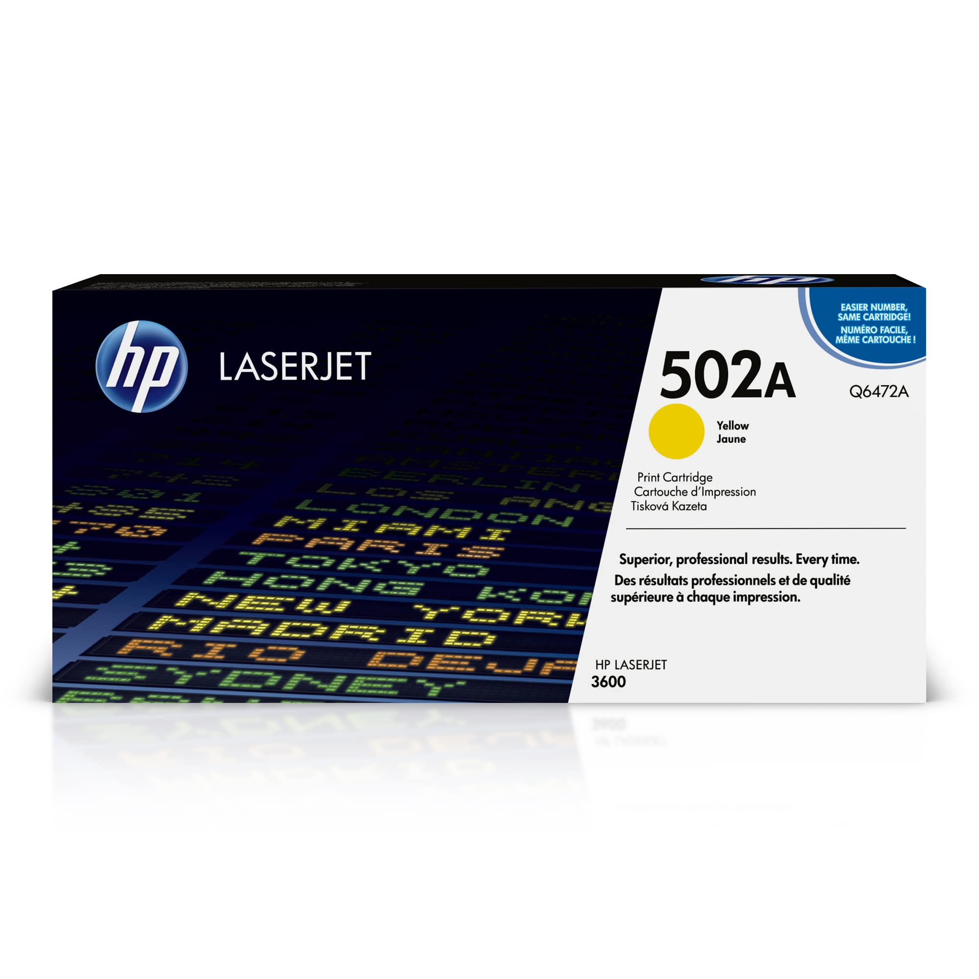 HP Q6472A 502A Original LaserJet Toner Cartridge, Yellow, Single Pack