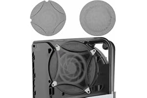 Chanvoo Metal PS5 Slim Dust Cover Protector, 2 Pack Fan Dustproof Filter Mesh, High-Density Breathable Mesh Dust Cover for PS5 Cooling Fan, Compatible with Digital & Disc Edition (Black)