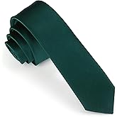 DR. ANISON Skinny Tie Men Women 2" (5CM) Slim Necktie Solid Thin Ties Formal