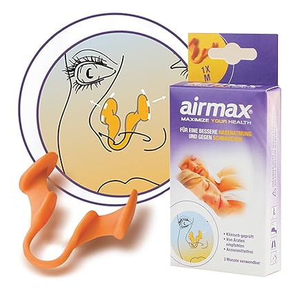 AIRMAX® Classic Nasendilatator für eine leichtere Nasenatmung bei verstopfter Nase - spreizt die Nasenflügel - mit Aufbewahru