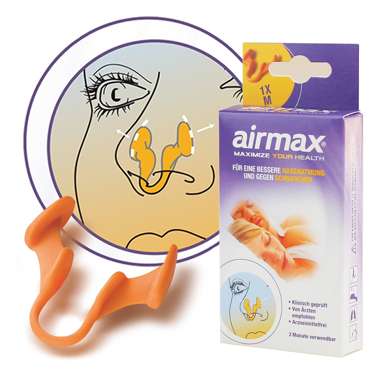 AIRMAX® Nasal Dilator for Easier Nasal Breathing with Blocked Nose