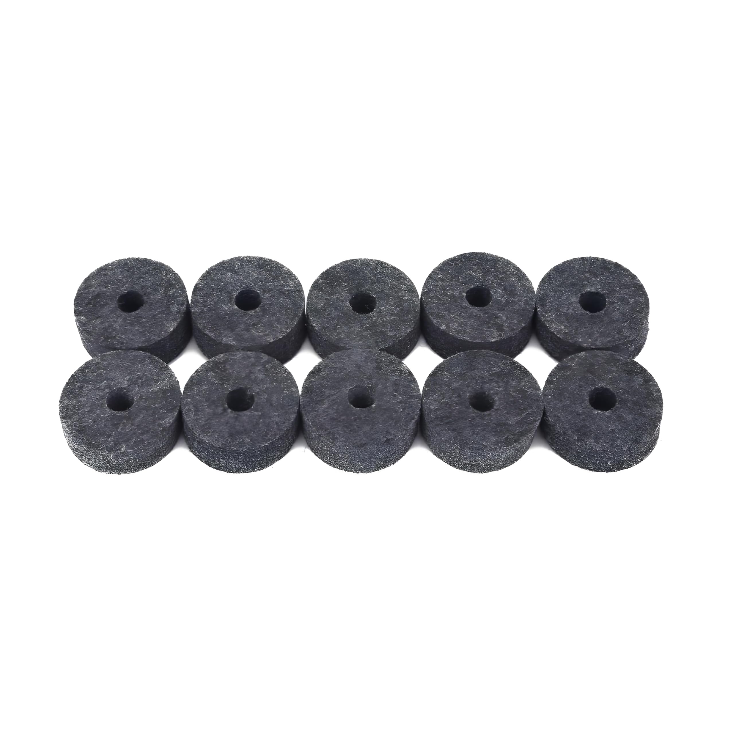 10pcs Jazz Drum Felt Pads, Black Felts Washers Pads Cymbal Stand Replacement for Drum Set(Gray)