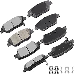 cciyu D1444 D1445 8pcs Front & Rear Ceramic Brake