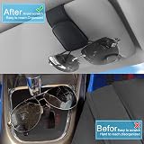 TCJJ Car Visor Sunglasses Holder Leather Clip Magnetic Glasses Holder (Black, 2) view 5