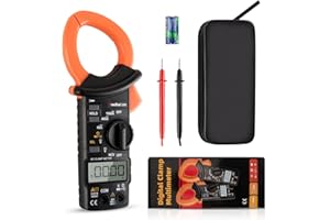 RUOSHUI Digital Clamp Meter,True RMS 5999 Counts, 1000A AC Current Multimeter, Measures AC/DC Voltage, Resistance, Diode, Continuity, Live Recognition, NCV Detection, Flashlight for Electricians (3266)
