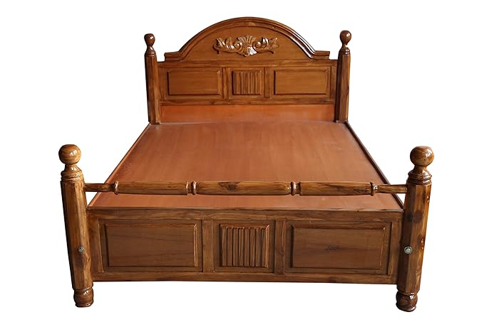 teak wood cot with storage