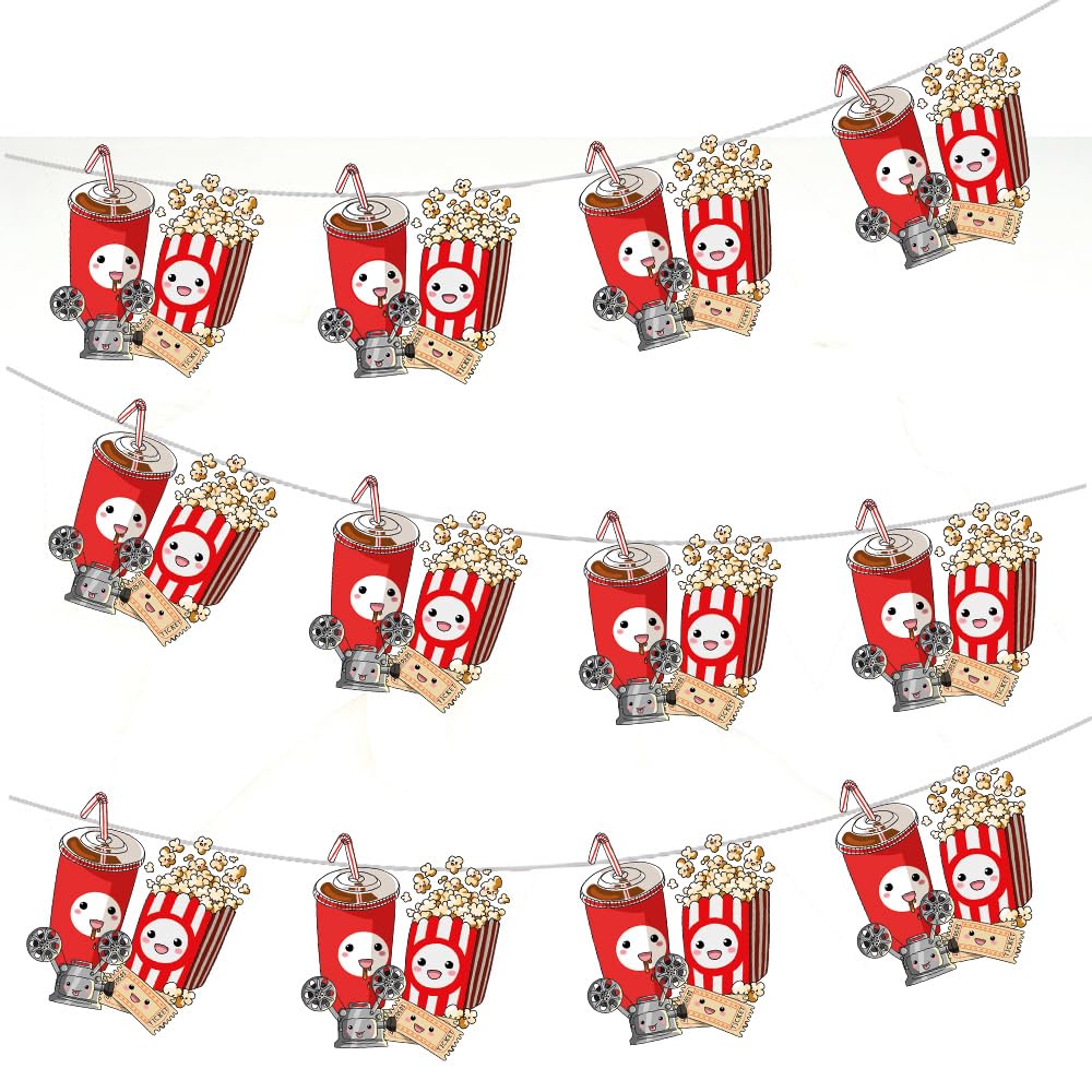 AK Giftshop Cinema Movie Film Bunting Party Decorations - 12pcs / 2.5m Ribbon Multicoloured