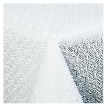 MODERNO Molton wasserdichter Tischschoner Tischpolster Schutz Unterlage Tischdecke Meterware Weiss 100x140 cm Tischschutz Ant