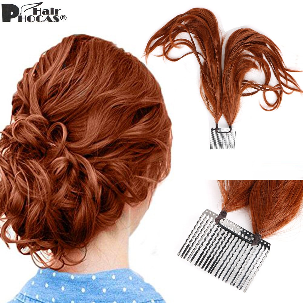 S 10 Hairphocas Bendable Wires Foxtail Comb Updo Synthetic Messy