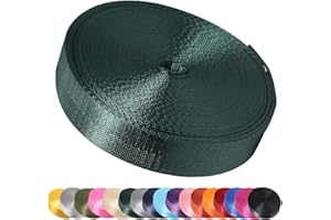 Devobunch 1 Inch Nylon Webbing Strap, Heavy Duty Nylon 10|25 Yard Webbing Roll, Durable Nylon Strapping for Indoor or Outdoor Gear, DIY Crafting, Repairing, 18 Vibrant Colors