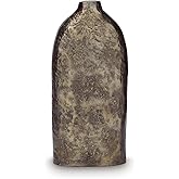 Signature Design by Ashley Wallmond Modern Vase with Antiqued Finish, Dark Brown