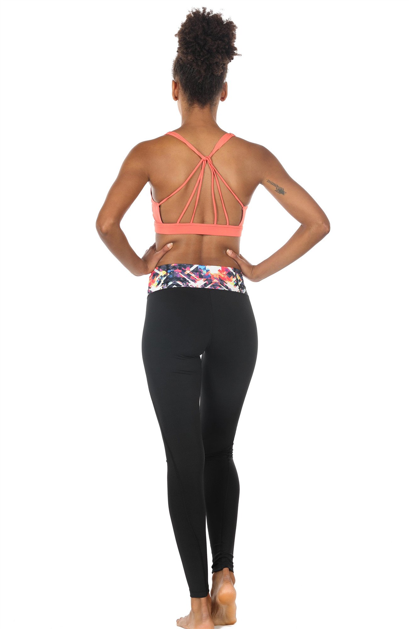 icyzone Women\'s Activewear Yoga Running Workout Pants Leggings Slim Fitted Tights (XL, Prismatic)