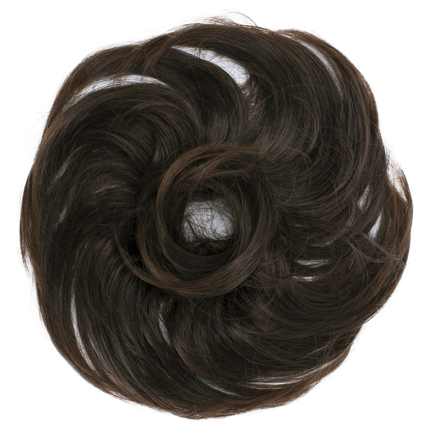 CAISHA Synthetic Fiber Hairpiece Scrunchie Scrunchy Updo Slightly Wavy Brown Mix G15B