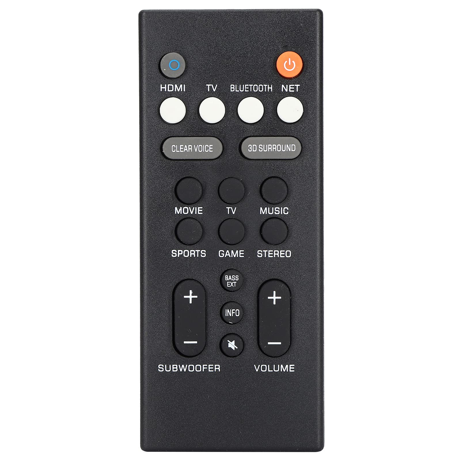 Goshyda Remote Control,for Yamaha YAS‑209 YAS‑109,ABS Durable Speaker Replacement Controller,Easy to Use,Durable Speaker Remote Control