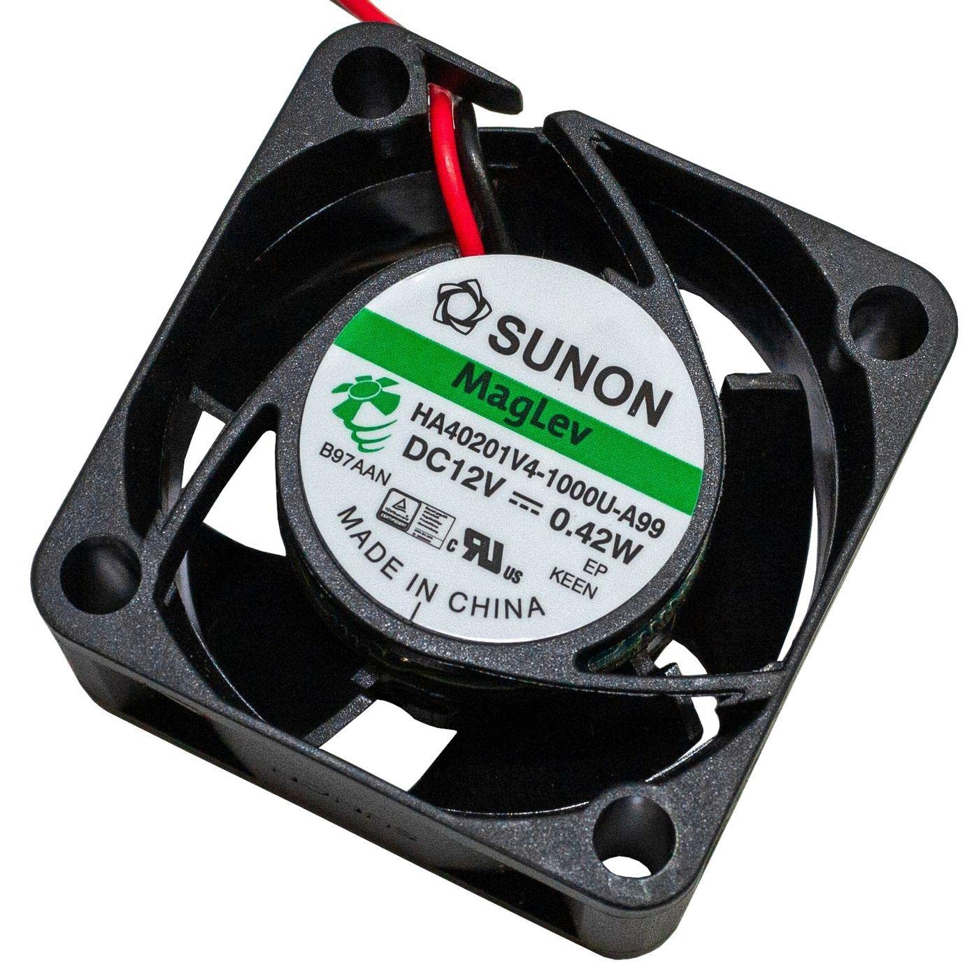 Sunon 12V DC 0.38W 40x40x20mm Fan, 9.3m³/h, 4500U/Min, HA40201V41000UA99