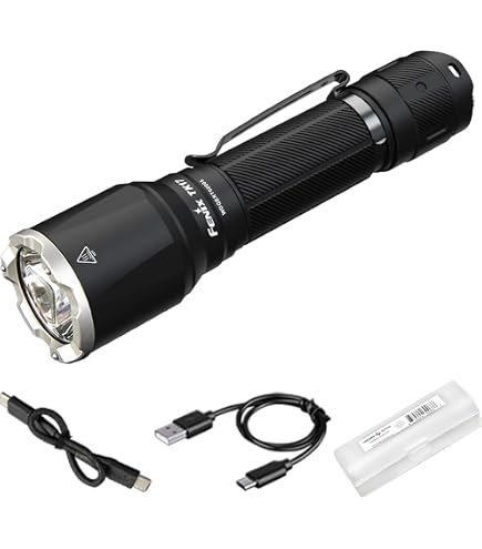 Fenix TK21R Tactical Flashlight, 3600 Lumens High Lumen USB-C Rechargeable Fast Charging Compact Waterproof Single Hand Operation with Lumentac Organizer