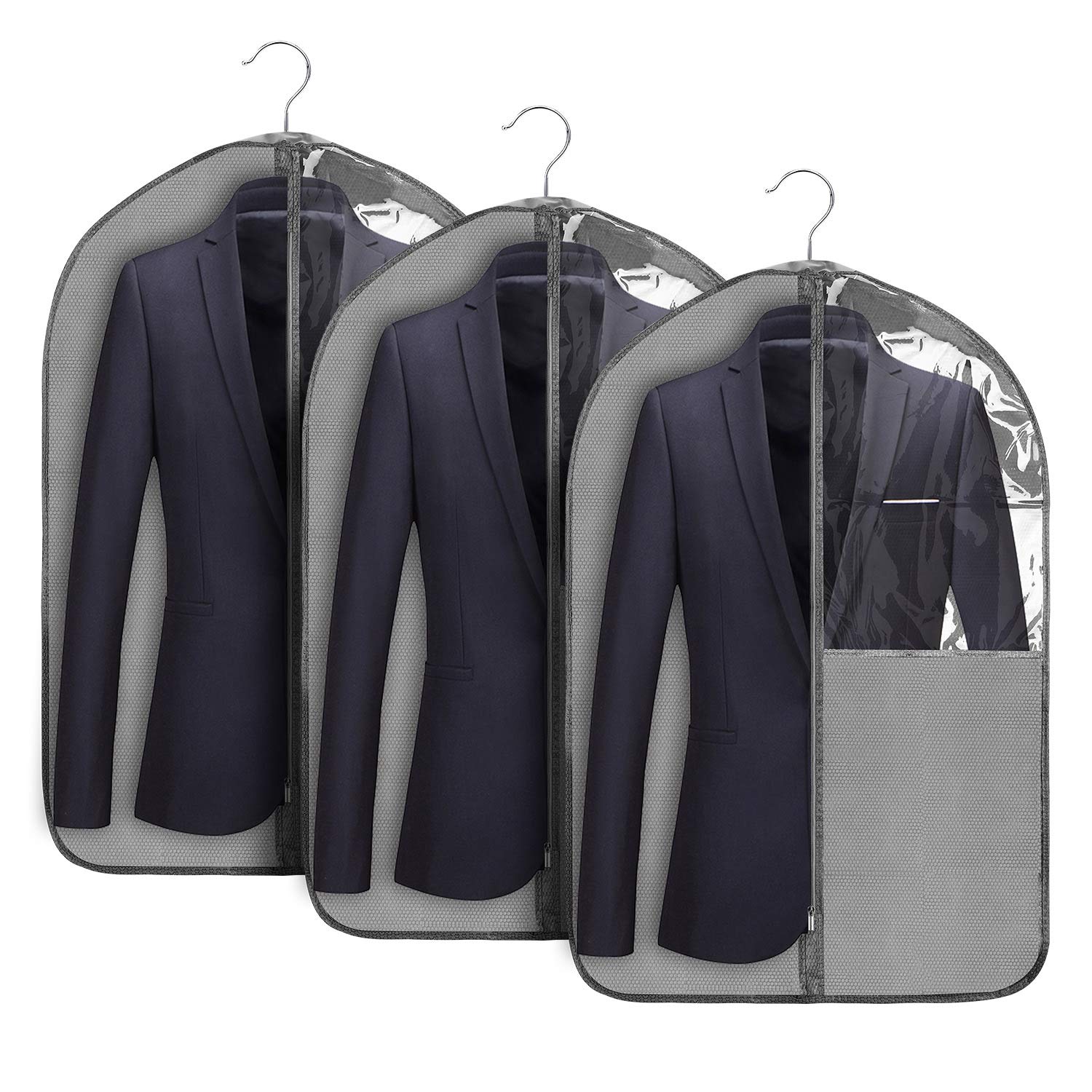 Housses à Vêteents,2 Pcs Anti Poussière Housse Costue,100 X 60c Sacs