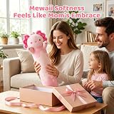 Mewaii 20in Pink Axolotl Plush Pillow Squishy Cute Sleeping Hugging Toy view 4