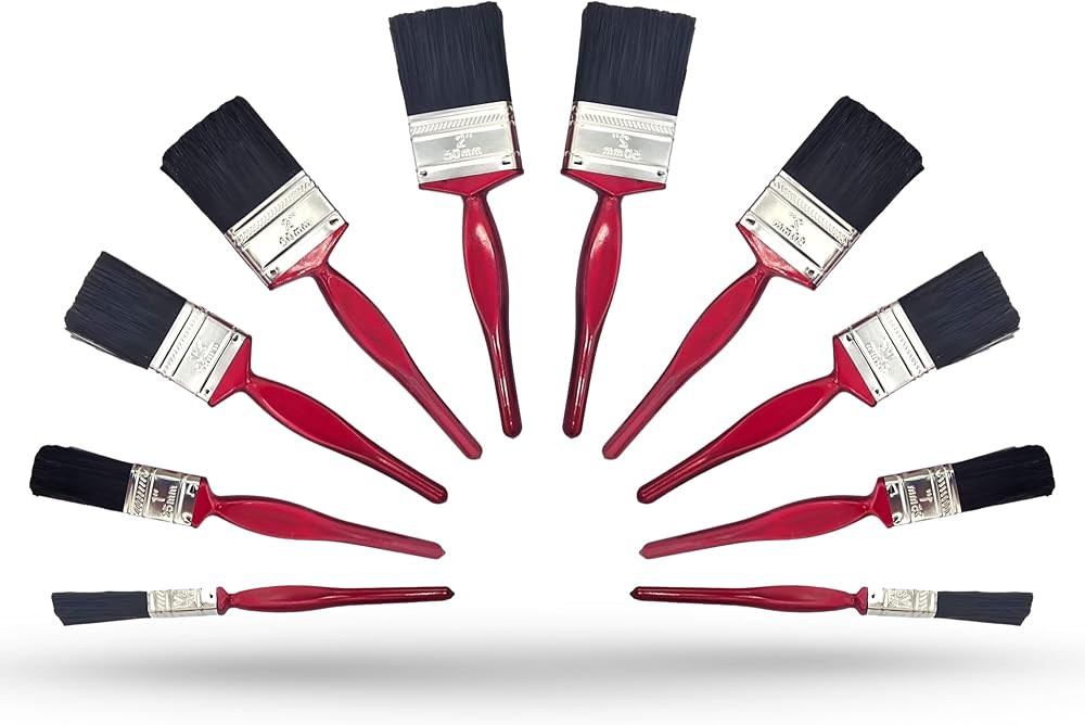 ZYBUX Professional Paint Brushes Set 10 Piece Synthetic Hair Studio Craft