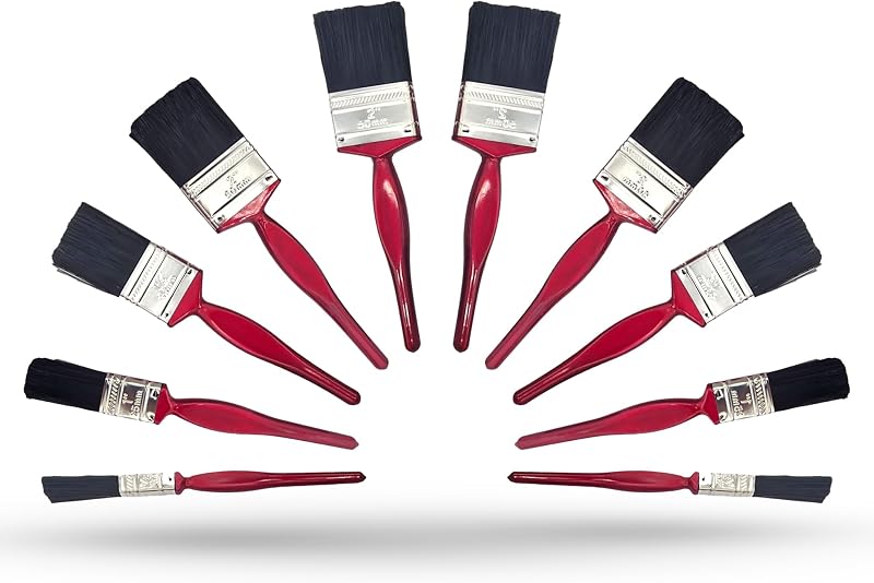 ZYBUX Professional Paint Brushes Set 10 Piece Synthetic Hair Studio Craft