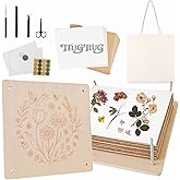 TTUGTTUG Flower Press Kit for Adults, 11" x 11" Large Wooden 10-Layer Press for DIY Floral Art, Wedding Flower Drying, Great Gift for DIY Flowers Lovers