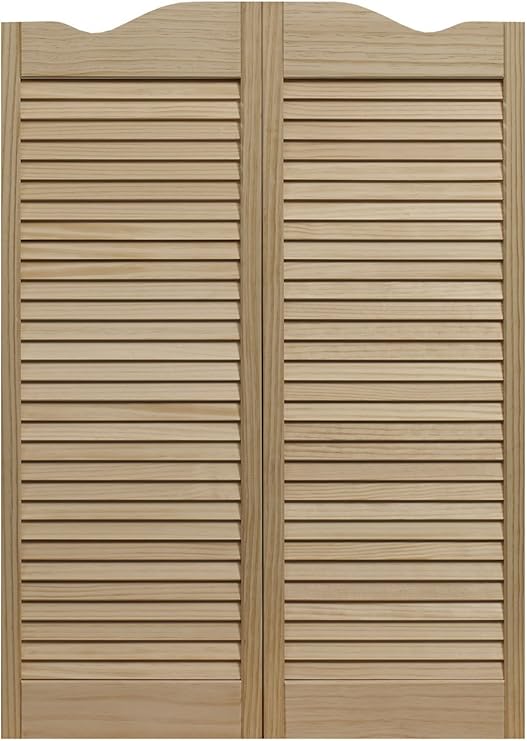 Pinecroft 858642 Dixieland Louvered Cafe Interior Swing Wood Door