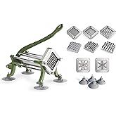 New Star Foodservice Commercial Grade French Fry Cutter | Complete Combo Sets, Die Cast Iron and 18/8 Stainless Steel, 1/4-Inch, 3/8-Inch, 1/2-Inch Replacement Blades