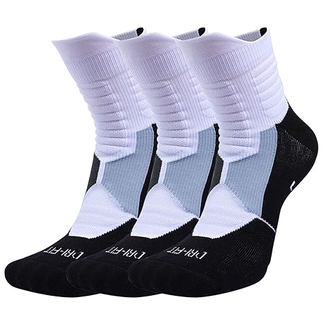 Libertepe 3 Paar Unisex Basketball Sportsocken, High-Tech Traningssocken Perfesionnal Performance Deodorant-Socken Funktionss