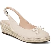 Womens Closed Toe Espadrilles Wedges Shoes Platform Slingback Mid Low Heel Canvas Bow Dress Sandals