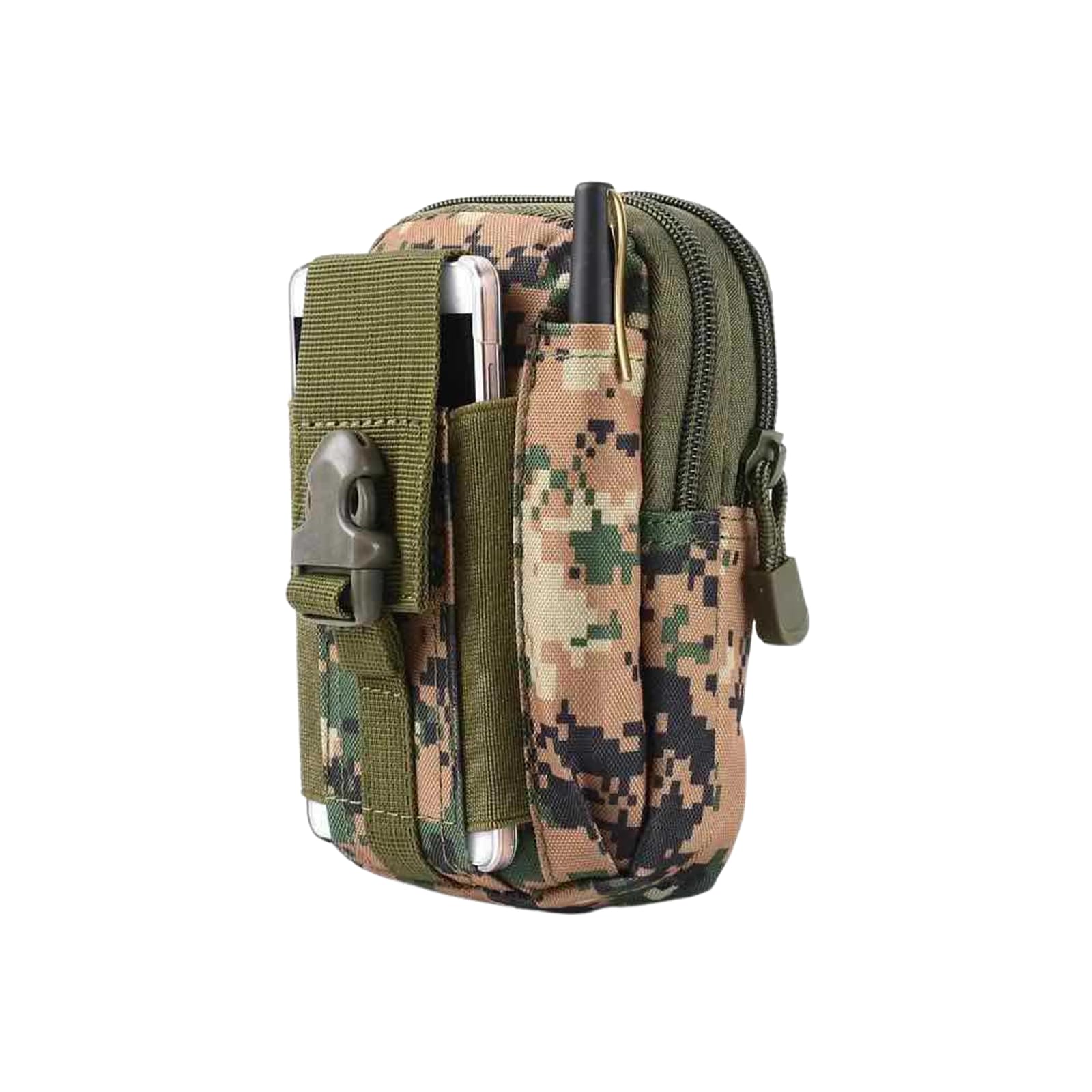 Acpetdr Tactical Molle Pouch, Compact Belt Utility Bag, EDC Waist Pack for Men, Outdoor Survival Gear, Hiking, Camping, and Traveling Accessories (Camouflage)