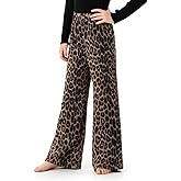 MIANZHI Girl's Flare Leggings High Waist Bell Bottom Pants Dance Casual Pants Kids Print Stretch Hippie Pants 7-13 Year