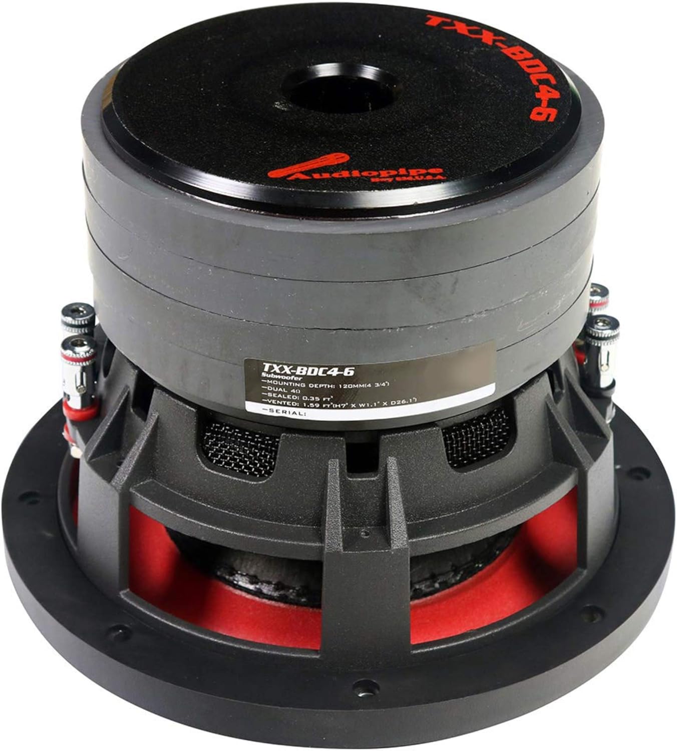 10 Subwoofer Dual 4 Ohm 900 Watts RMS Car Audio Sub Audiopipe TXXBDC4
