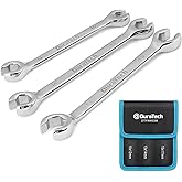 DURATECH Flare Nut Wrench Set, Metric, 3-Piece, 10, 12, 13, 14, 15, 17 mm, CR-V Steel, Organizer Pouch Included