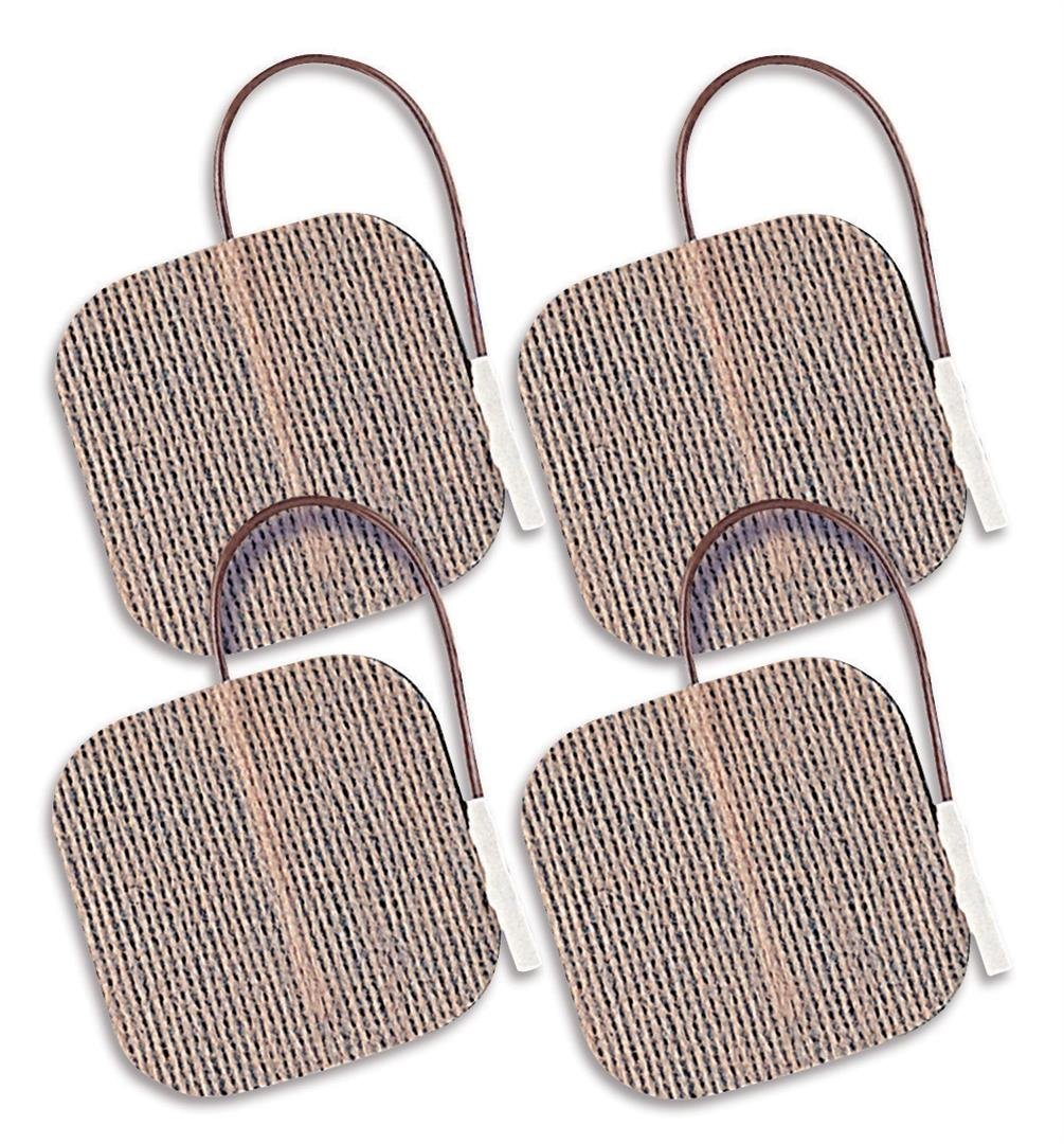 PALS ValuTrode Tan, 5 x 5 cm, Pack of 4, Latex Free, Long Lasting Electrodes with Reliable Gel, Superior Adhesion & Longevity, Flexible, Conforms to Body Shapes, Pain Management, Muscle Stimulation