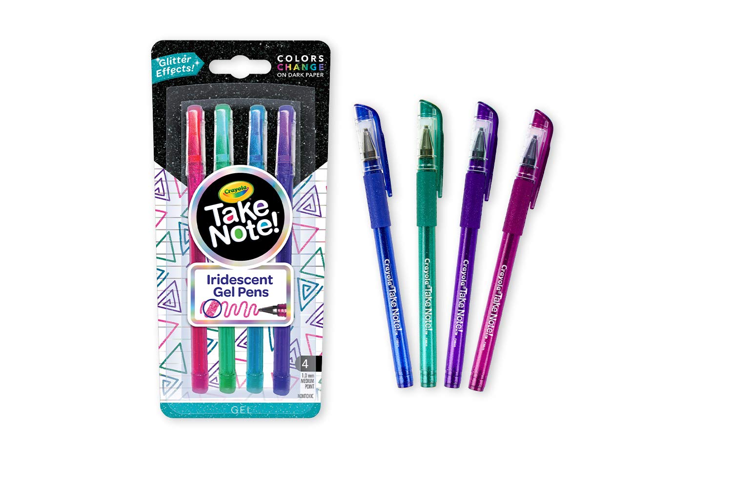 CRAYOLA - Take Note! 58-6638 4 Gel Markers Bright Colours Medium Tip 1.0mm