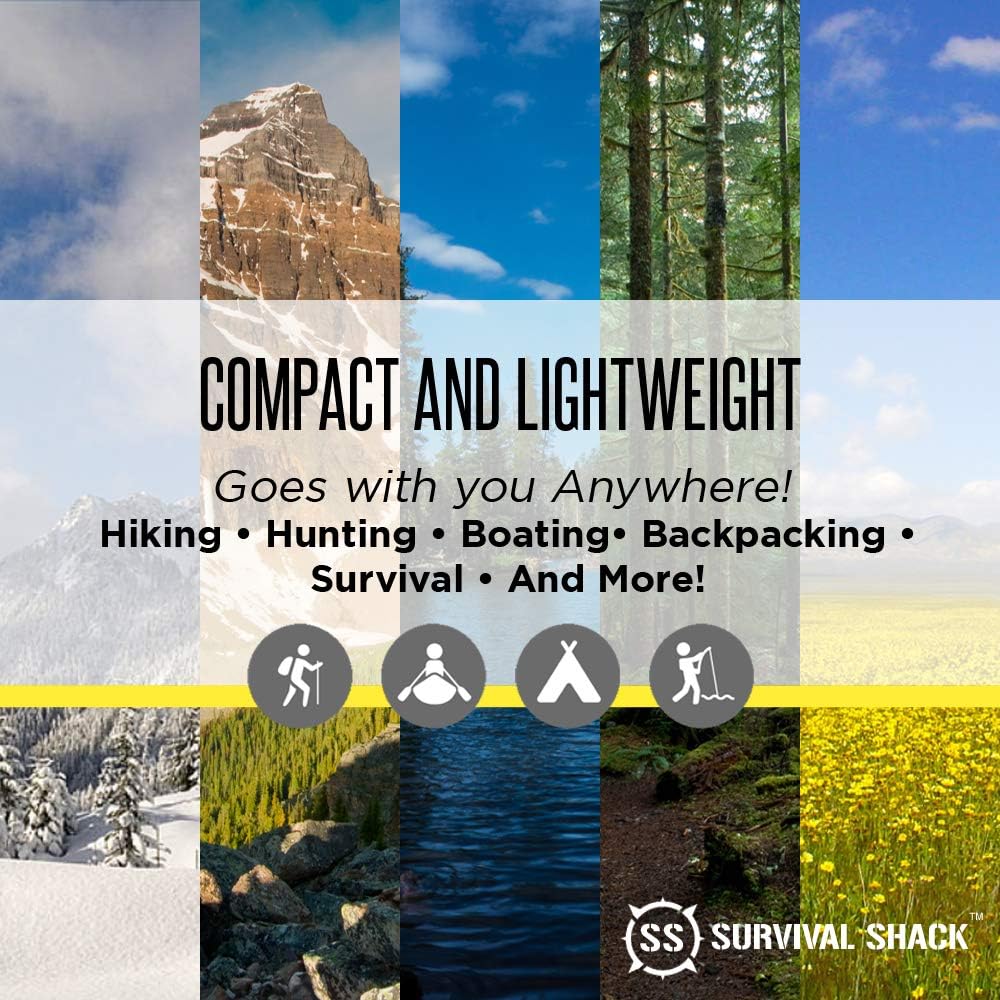 SharpSurvival Emergency Survival Shelter Tent | 2 Person Mylar Thermal Shelter | 8’ X 5’ All Weather Tube Tent | Reflective Material Conserves Heat | Lightweight | Waterproof | Best Survival Gear : Sports & Outdoors
