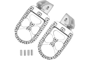 Kicofyee Motorcycle Foot Pegs - Dirt Bike Foot Rest For Sur Ron Light Bee S/X, Segway X260 X160, Talaria Sting MX3 MX4 - Silver