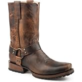 Stetson Men's Men'S Heritage Harness Waxy Shaft Pull On Moto Boot Square - 12-020-6223-1632 BR 11.5 D(M) US
