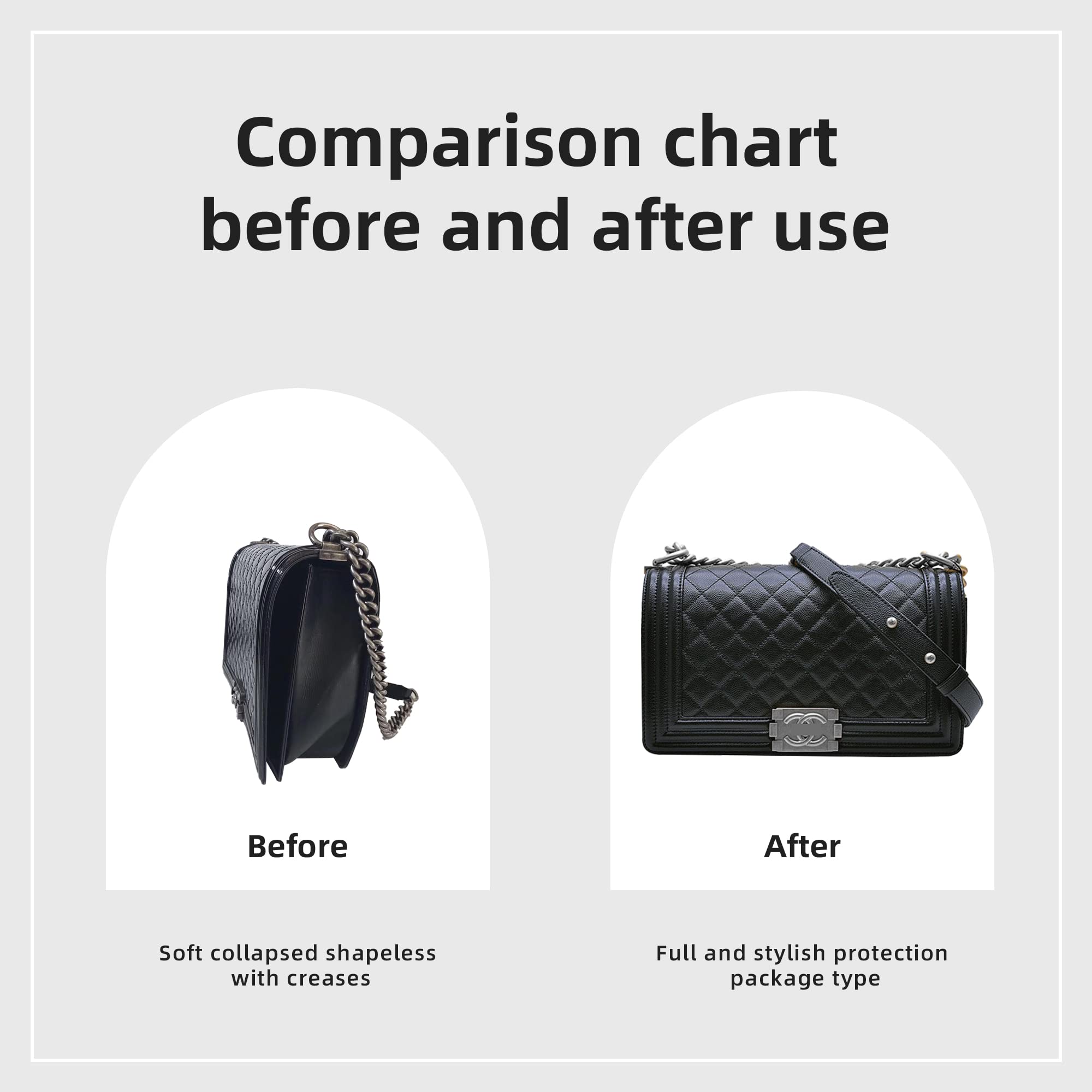 DGAZ Silky Purse Organizer Insert For Chanel Leboy Bags, Luxury Handbag & Tote Organizer, Simplicity bag organizer (Back,New Medium 28)