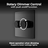 BG Electrical Evolve Double Wall Dimmer Switch 2 Way Black Chrome 200W view 5