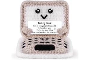 TYMGCHQ Funny Gifts for Him Her Boyfriend Girlfriend Wife Husband, Anniversary Wedding Birthday Gift for Couple, Emotional Support to My Love Handmade Crochet Gift Annivesary Card for Women Men
