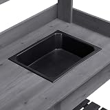 Yaheetech Garden Potting Table Wood Bench with Removable Sink & Shelves view 7