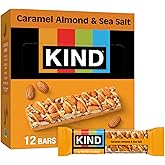 KIND Healthy Snacks Bars, Caramel Almond &amp; Sea Salt, Gluten Free, Low Sugar, High Fiber Snacks, 6g Protein, 12 Count