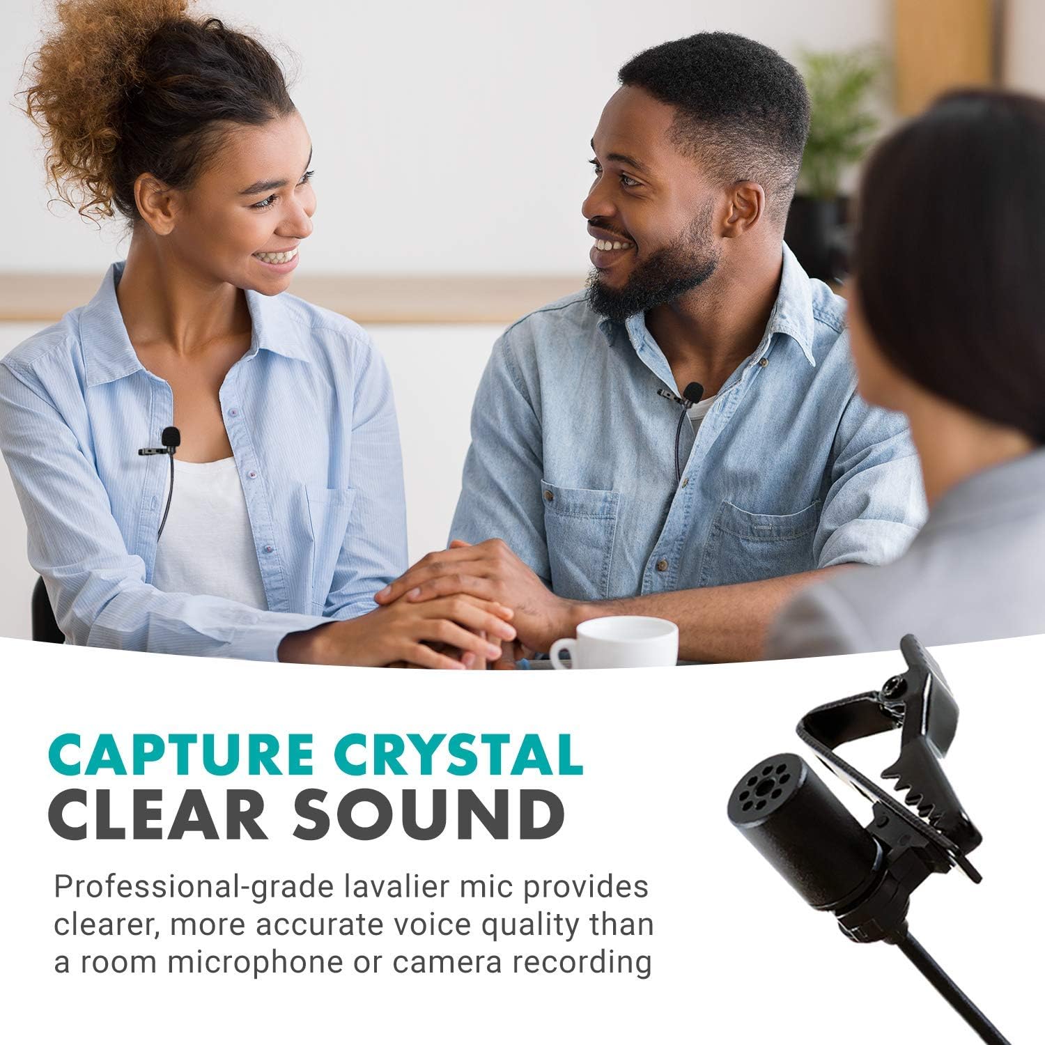 Movo Sevenoak Dual Headed Universal USB Computer Microphone with USB Adapter - Compatible with Laptop, Desktop, PC and Mac, Smartphones, Cameras, Podcasting, Gaming, Remote Work and Laptop Microphone: Home Audio & Theater