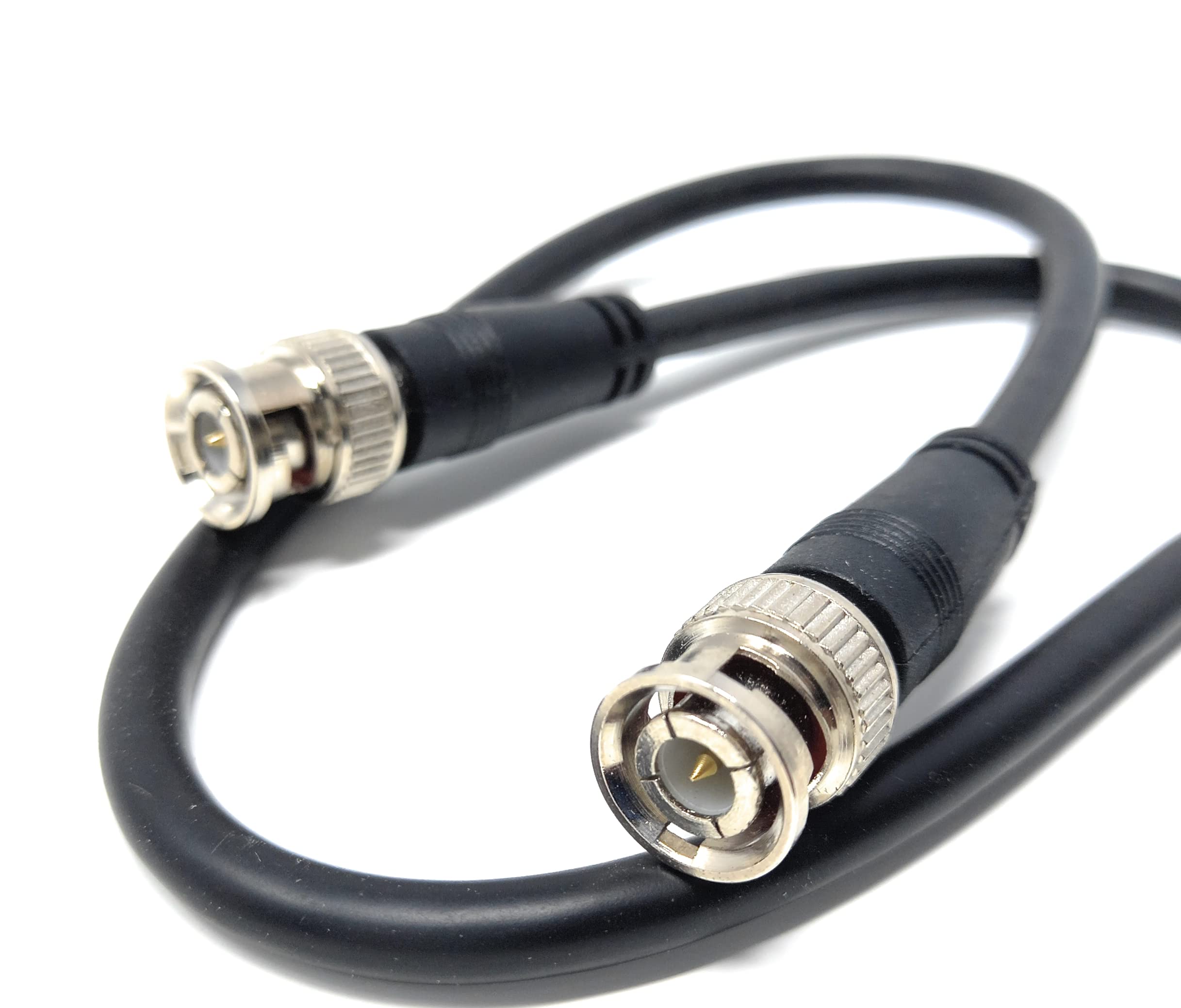 DRUT 50cm short BNC to BNC Cable Lead, Coaxial RG59/RG59U 75ohm for CCTV Video Camera, Male to Male Plugs 1.6ft