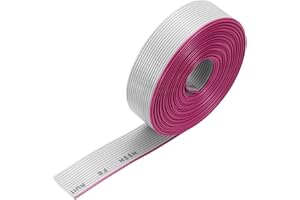 uxcell IDC Wire Flat Ribbon Cable 4m/13.1ft Length 1.27mm Pitch 14Pin Gray for JTAG/ISP Connecting