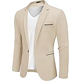 COOFANDY Men's Casual Blazers Sport Coats Slim Fit Cotton Sport Jackets 1 Button Lightweight Suit Jackets