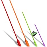 Anaeat Mini Silicone Spatulas - Set of 4 Multifunctional Kitchen Scraper Small Makeup Beauty Spatula Reusable for Jam Jar, Co